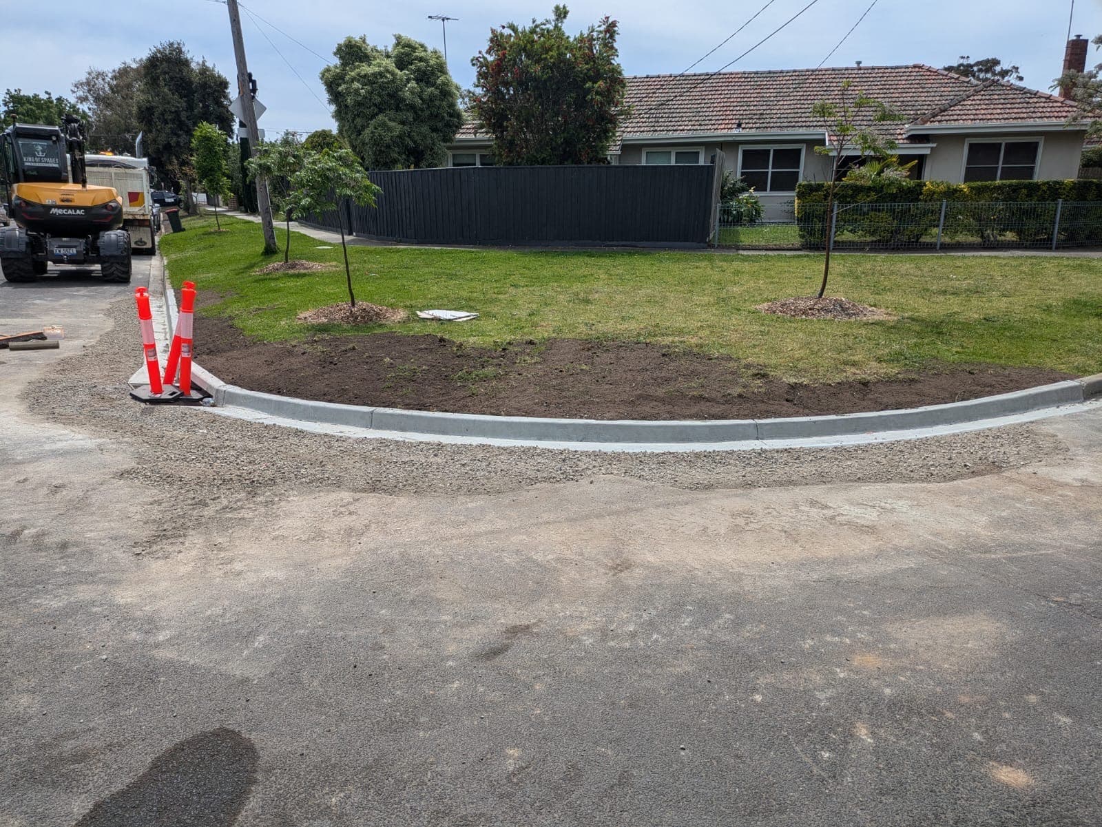 Corner kerb radius