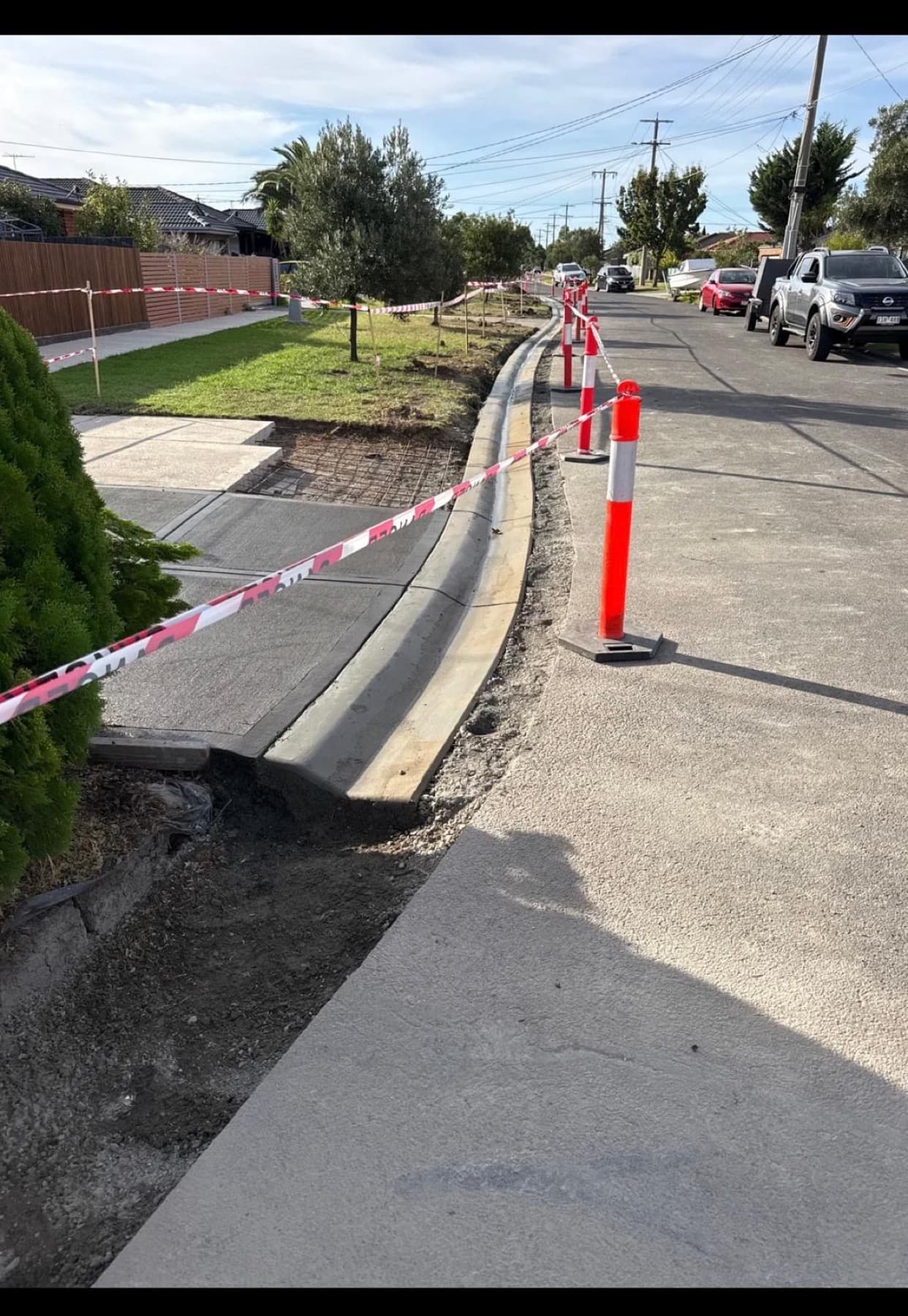 Fresh kerb & layback